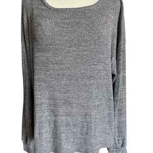 Lucky Brand Charcoal Knit Thermal Top